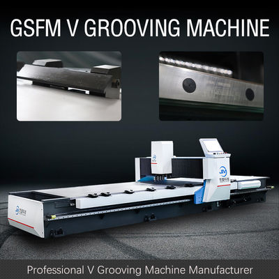 Fully Automatic CNC V Grooving Machine Four Sided In Door Industry