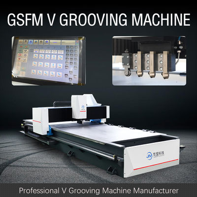 Fully Automatic CNC V Grooving Machine Four Sided In Door Industry